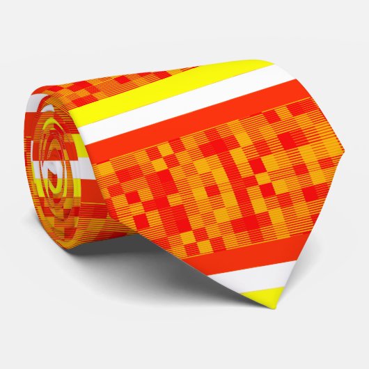 Herren Designer Krawatten Orange Gelb (Gerollt)