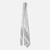 Herren Designer Krawatten Satin Silber (Rückseite)