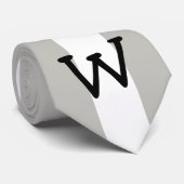 Herren Designer Krawatten Stylisch Grau & Weiß Str (Gerollt)