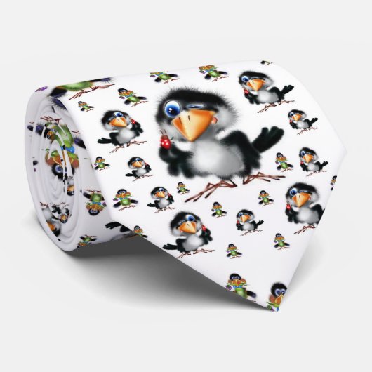 Herren Designer Krawatten Vogel (Gerollt)