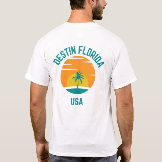 Herren Destin Beach Florida T-Shirt (Rückseite)