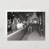 Herren, die 1910 im Bar trinken Postkarte (Vorne/Hinten)