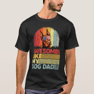Herren Distressed Dobermann Großartig Wie Mein Hun T-Shirt