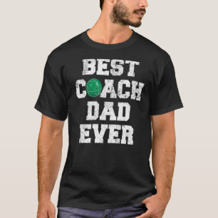 Herren Distressed Vintage Bester Bocce Coach Dad V T-Shirt