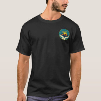 Herren dunkel mit orangen Buchstaben T-Shirt
