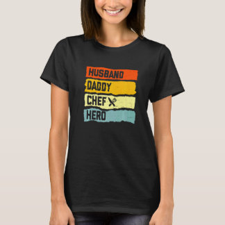 Herren Ehemann Daddy Chef Held Vatertagskostüm T-Shirt