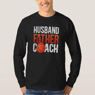 Herren Ehemann Vater Basketball Trainer Papa Baske T-Shirt