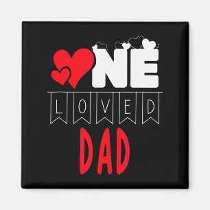Herren Einer liebte Papa Valentinstag Grafik Kunst Magnet
