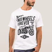 Herren einfaches Hemd - zwei Räder für immer Motor T-Shirt (Vorderseite)