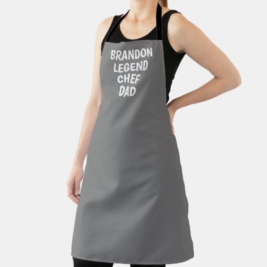 Herren Elegant Gray Moderner Einfaches Vater Koch Schürze (InSitu)