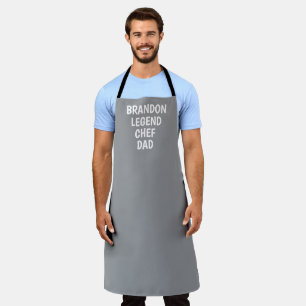 Herren Elegant Gray Moderner Einfaches Vater Koch Schürze