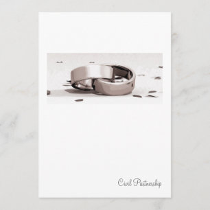 Herren entwirrte Ringe Blc- zivile Partnerschaft Einladung