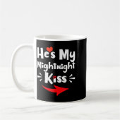Herren Er ist mein Mitternachtskuss Frohes Neues J Kaffeetasse (Links)