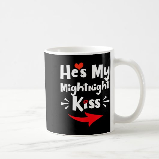 Herren Er ist mein Mitternachtskuss Frohes Neues J Kaffeetasse (Rechts)