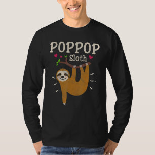 Herren Faultier Grafik Humor Zoo Tier Poppop T-Shirt