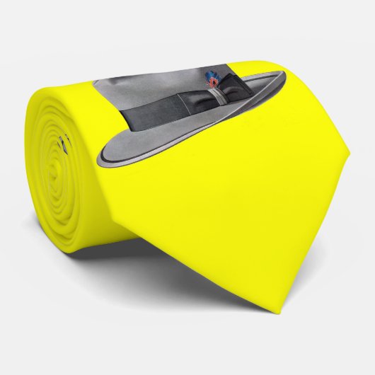 Herren Fedora aus den 1950er Jahren druckt Krawatte (Gerollt)