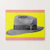Herren Fedora aus den 1950er Jahren druckt Puzzle (Horizontal)