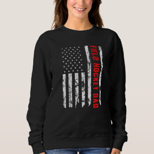 Herren Feldhockey Vater Amerikanische Flagge Patri Sweatshirt