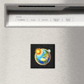 Herren Flache Erde Gesellschaft Lustige Verschwöru Magnet (In Situ (Geschirrspüler))