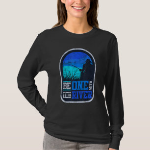 Herren Fliegenfischen Eins mit dem Fluss Angler Fl T-Shirt