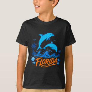 Herren Florida Delfine spielerische Ozeanwellen De T-Shirt