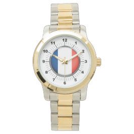 Herren Frankreich Fla Oversized Zwei-Tone-Armband Armbanduhr