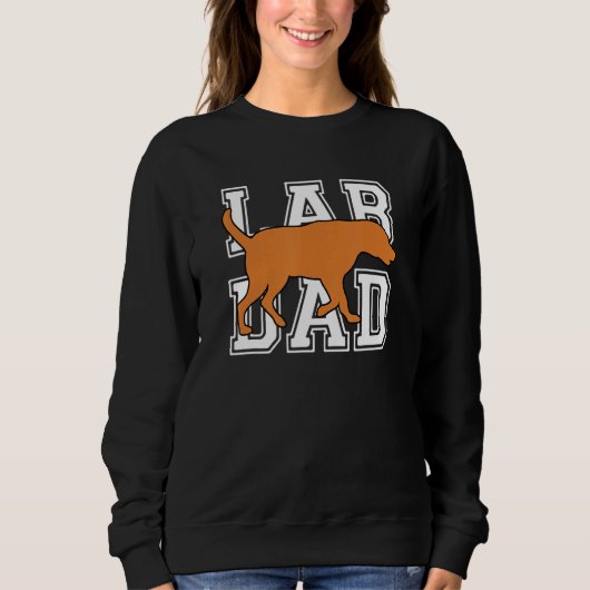 Herren Fuchs Rot Lab Dad Labrador Retriever Sweatshirt (Vorderseite)
