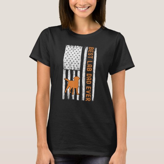 Herren Fuchs Roter Lab Dad Labrador Retriever Vint T-Shirt (Vorderseite)
