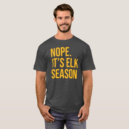 Herren Funny Elk Jagd T Shirt (Vorne ganz)