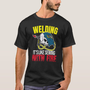 Herren-Funny Welder Welding ist wie das Nähen mit T-Shirt