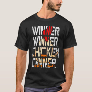 Herren Gaming Casino Glücksspiel Gewinner Chicken T-Shirt