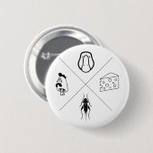 Herren Gans + Käse + Grille + Hühnerknochen Button (Vorne & Hinten)