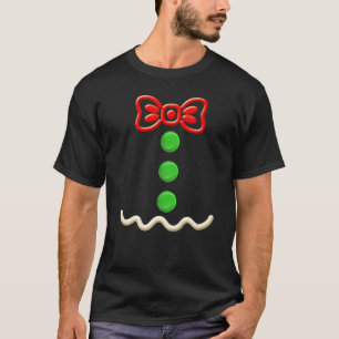 Herren-Gingerbread-Man-Kostüm Kinder Lustiger Keks T-Shirt