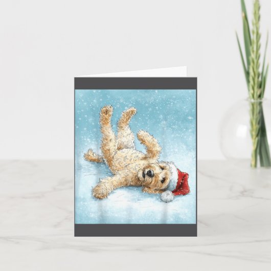 Herren Goldendoodle Vater Weihnachten  Karte (Vorderseite)