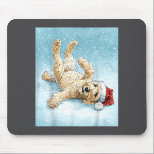 Herren Goldendoodle Vater Weihnachten Mousepad
