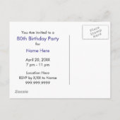 Herren Golf Blue Einladung (Rückseite)