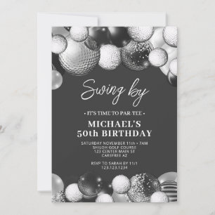 Herren-Golf-Partyteilnahme zum Geburtstag Einladung