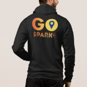 Herren GoSpark Reißverschluss Kapuzenpullover Hoodie (Rückseite)