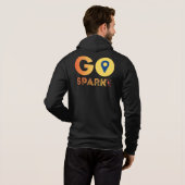 Herren GoSpark Reißverschluss Kapuzenpullover Hoodie (Schwarz voll)