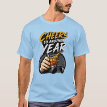 Herren-Grafik-T-Shirt "Prost auf ein weiteres Jahr