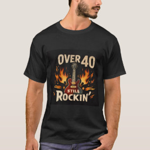 Herren-Grafik-T-Shirt „Über 40 und immer noch Rock T-Shirt