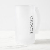 Herren Groom Hochzeit Mattierte Bier-Tasse Mattglas Bierglas (VorderseiteRechts)