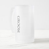 Herren Groom Hochzeit Mattierte Bier-Tasse Mattglas Bierglas (Vorderseite Links)