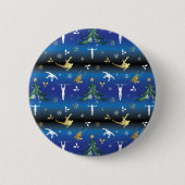 Herren Gymnastik Weihnachtsbaum Schneeflocke Button (Vorderseite)