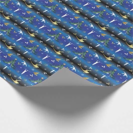 Herren Gymnastik Weihnachtsbaum Schneeflocke Geschenkpapier (Ecke)