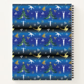 Herren Gymnastik Weihnachtsbaum Schneeflocke Notizblock (Rückseite)