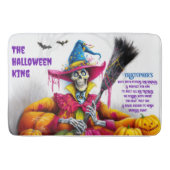 Herren Halloween King Spooky Skeleton Badematte (Vorderseite)