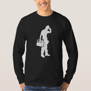 Herren Handwerker Retro Grafik Elektriker Arbeiter T-Shirt