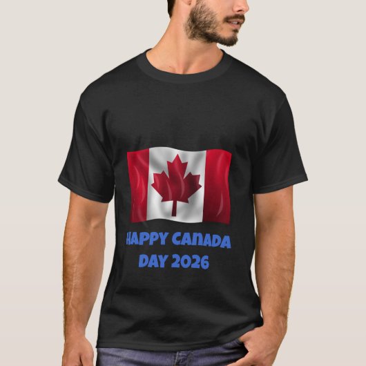 Herren Happy Canada Day T-Shirt (Vorderseite)