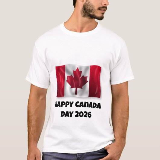 Herren Happy Canada Day T-Shirt (Vorderseite)